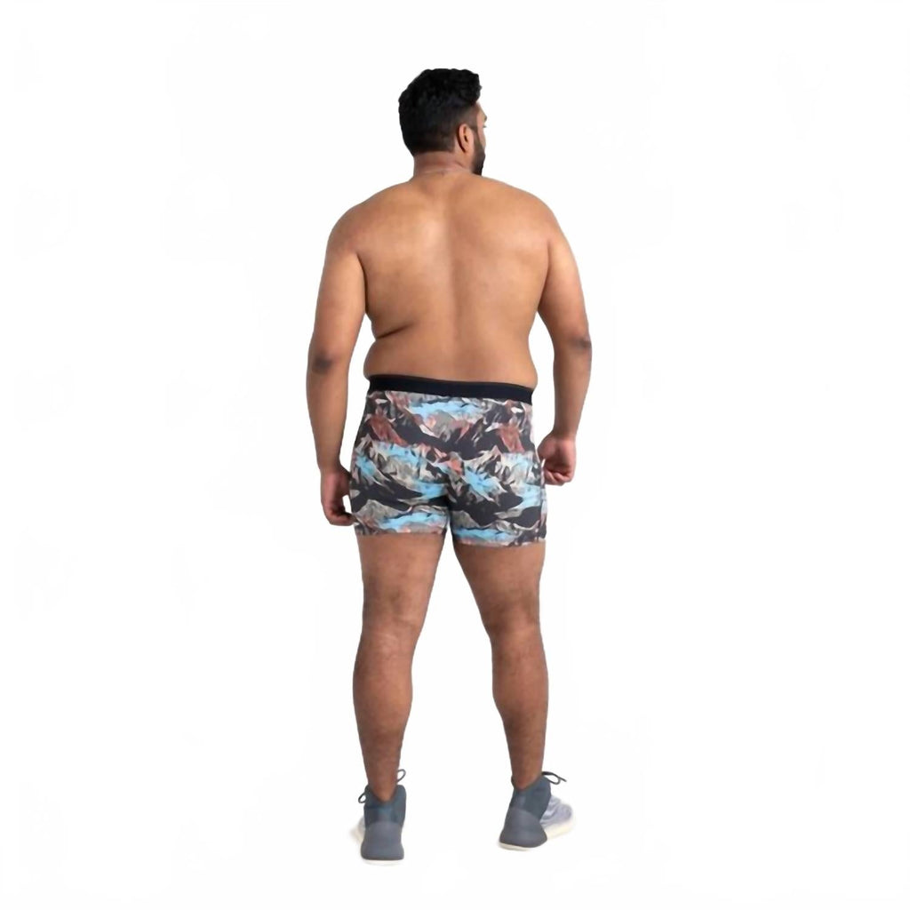 Quest Quick Dry Mesh Boxer Brief In Black Mountainscape