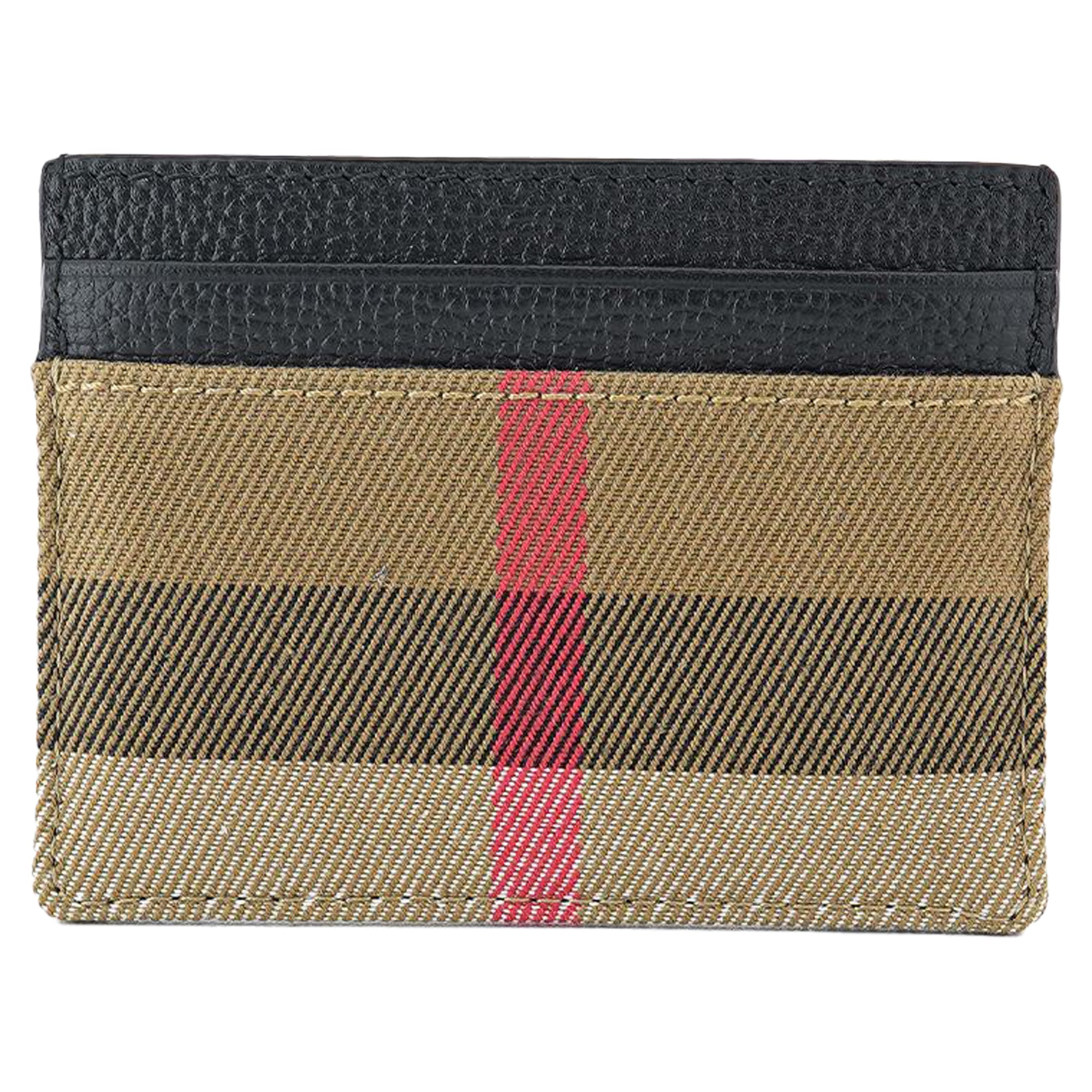 Card Holder Sandon Black Leather Fabric