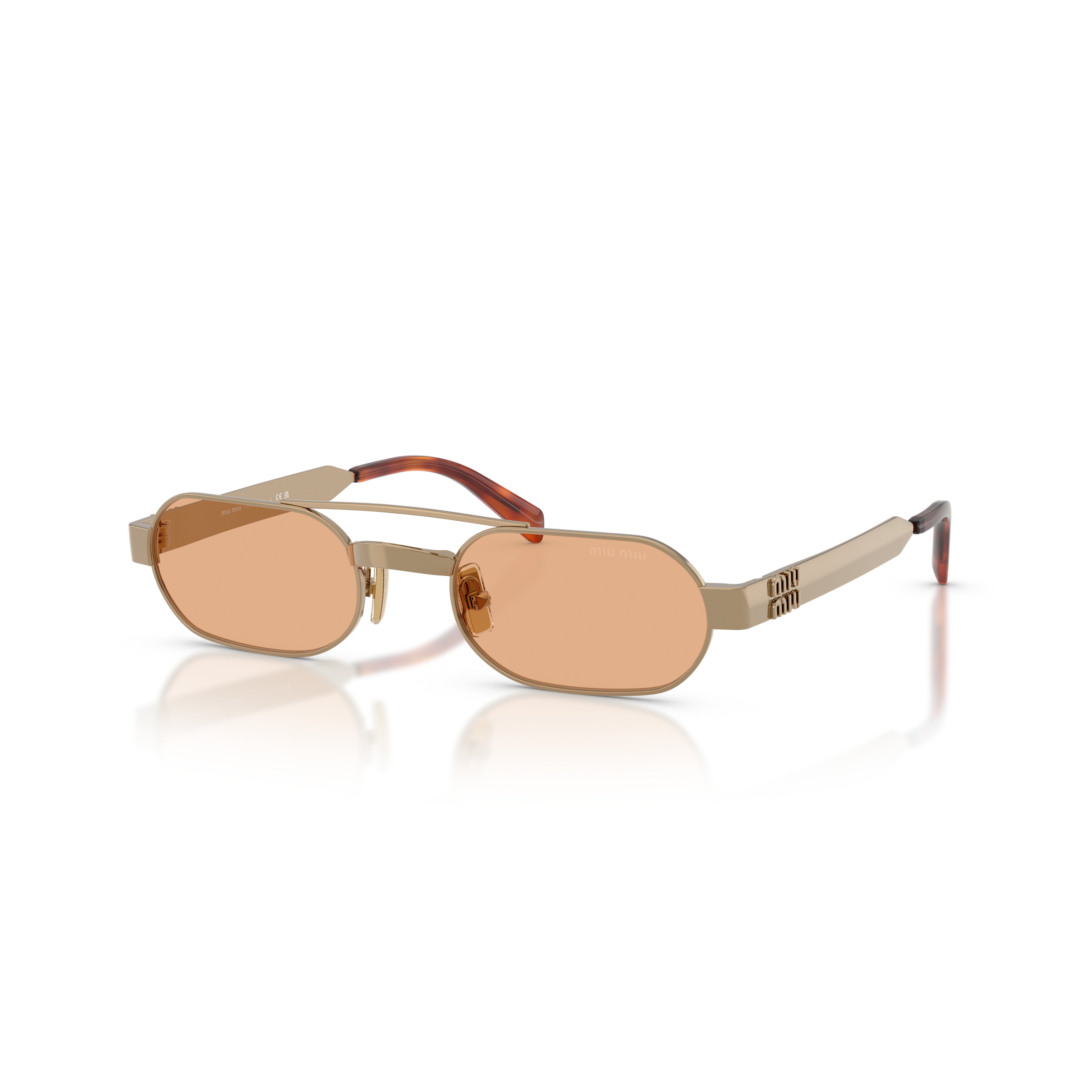 0Mu B52S Rectangular Metal Frame Sunglasses