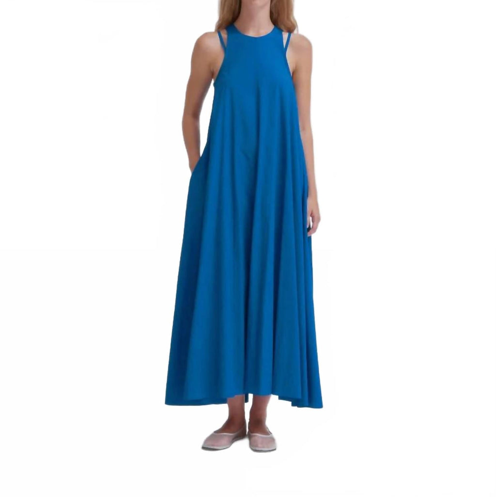 Double Strap Dress In Cerulean