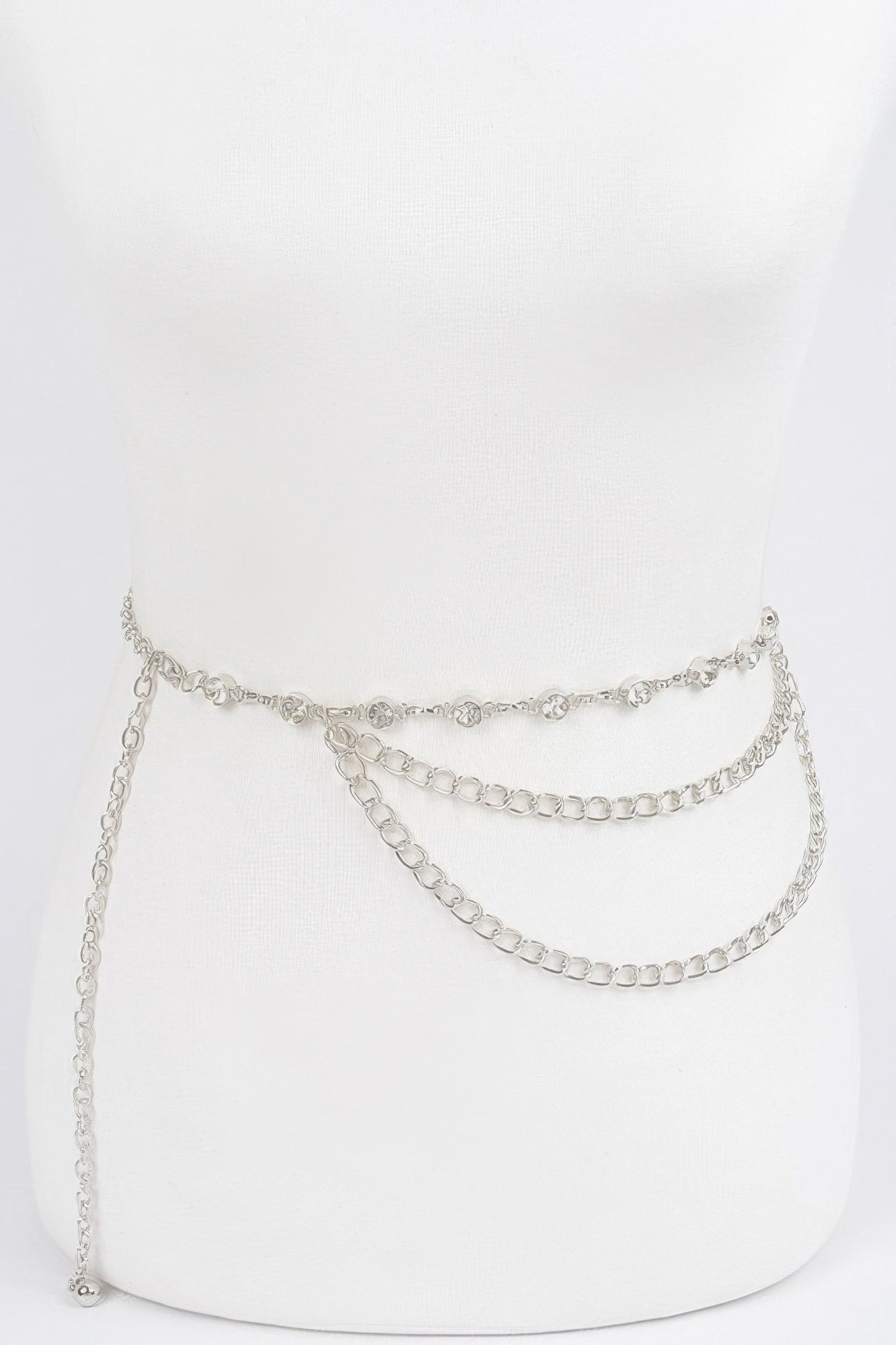 Sparkling Rhinestone Chain Waist Belt