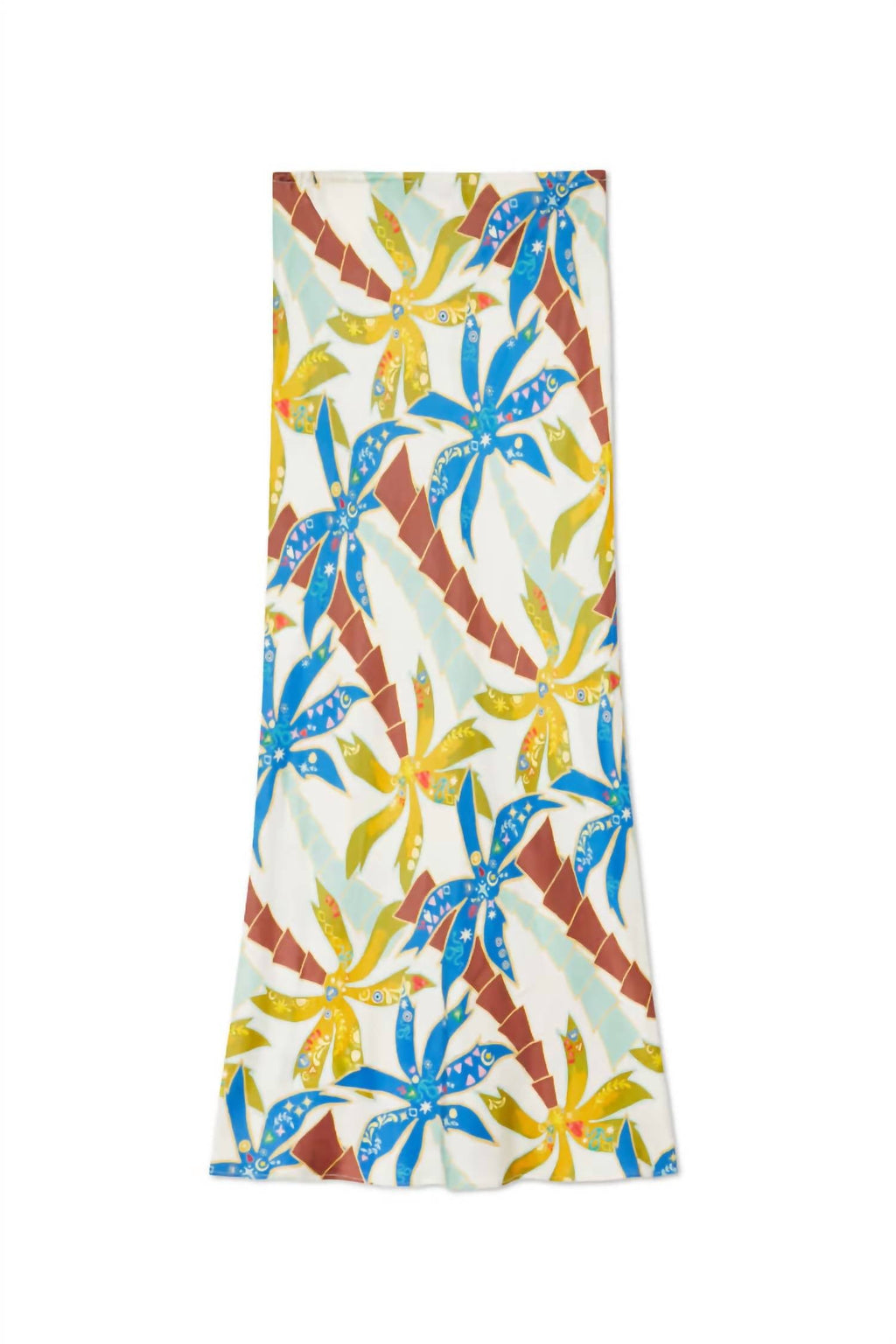 Palm Print Dorris Maxi Skirt In Multi