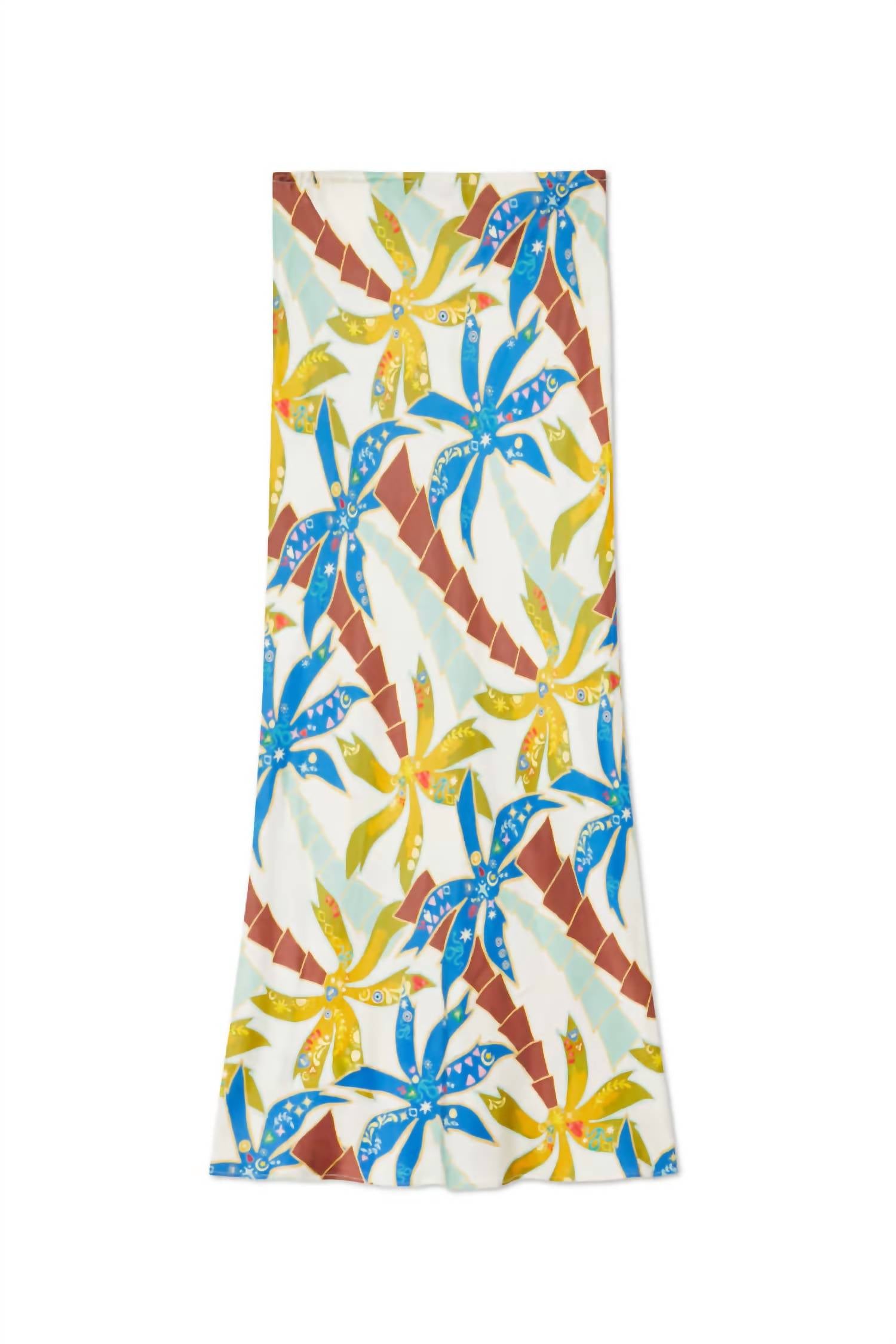 Palm Print Dorris Maxi Skirt In Multi