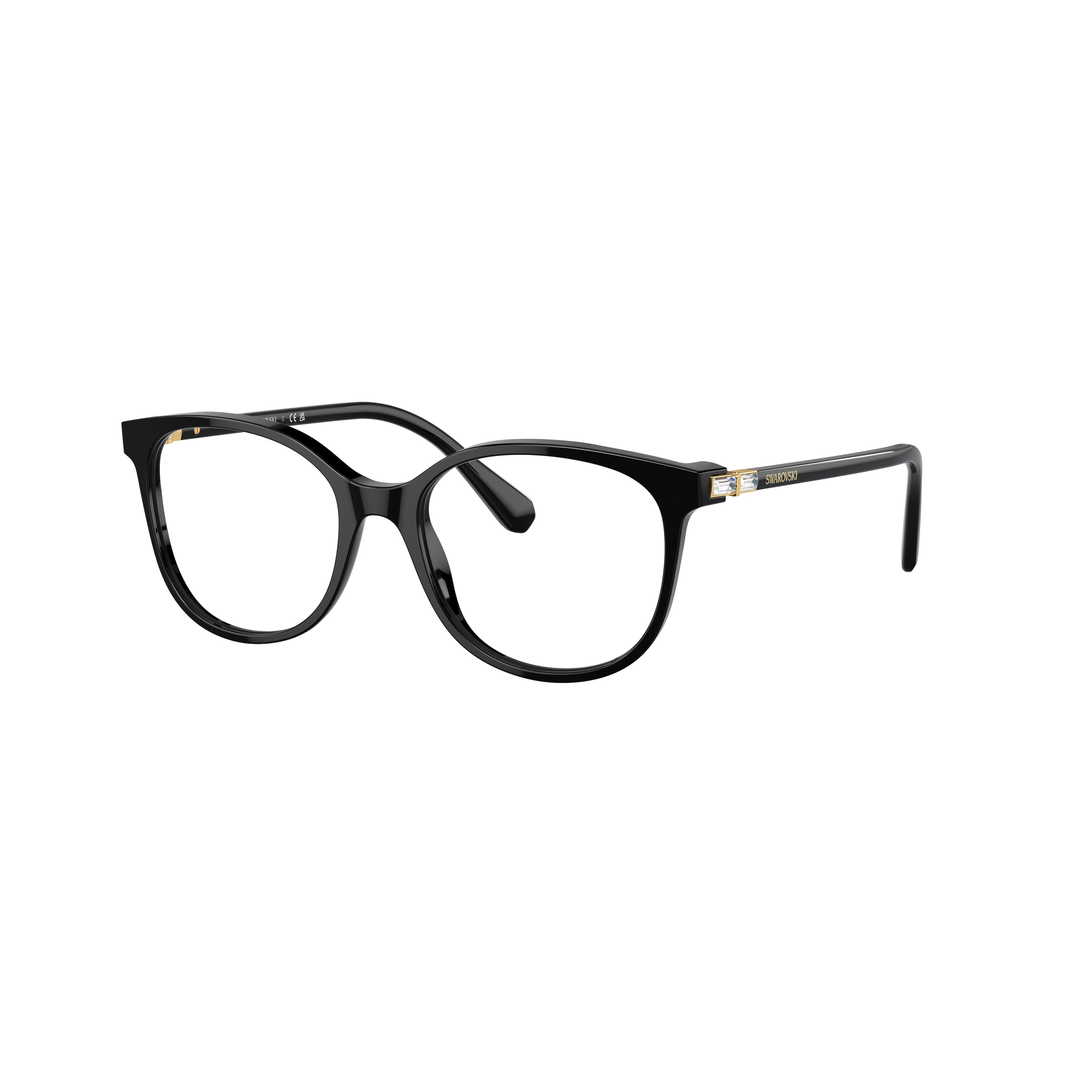 0Sk2002 Rounded Square Frame Eyeglasses with Gold Accents