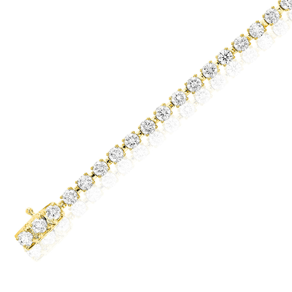 3 cttw Lab Grown Diamond Tennis Bracelet in 14K Gold For Women 6.5 Inch