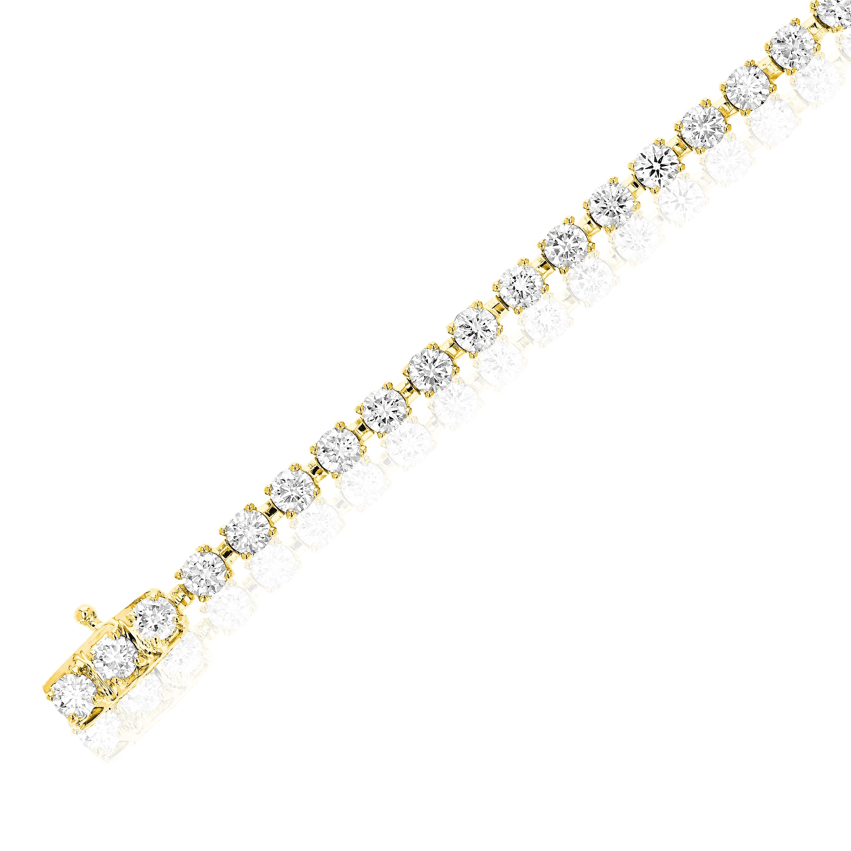 3 cttw Lab Grown Diamond Tennis Bracelet in 14K Gold For Women 6.5 Inch