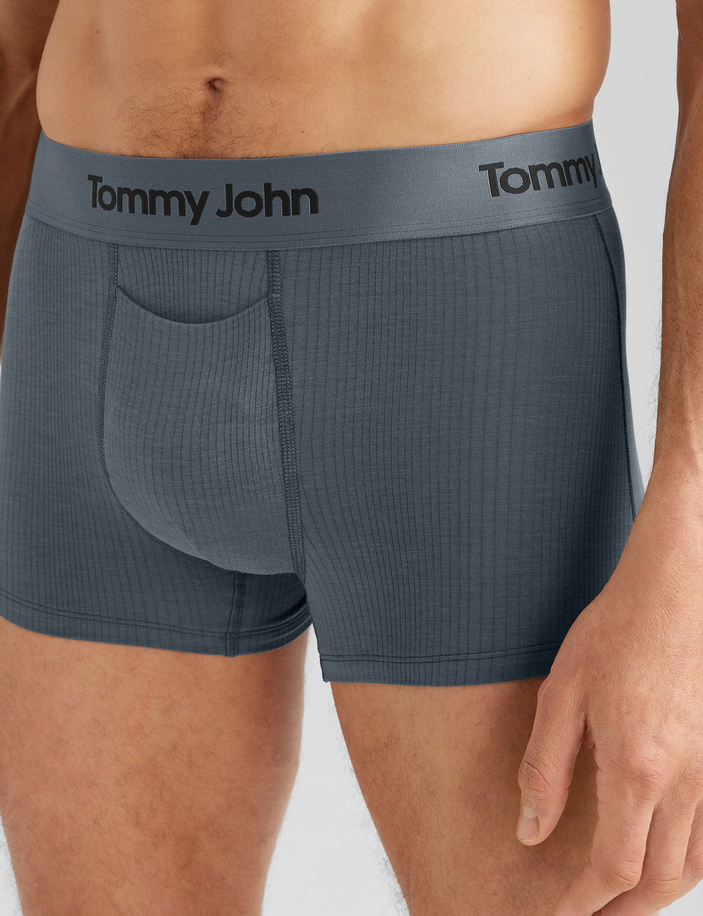 Men's Second Skin Luxe Rib Square Cut 2" Boxer Brief