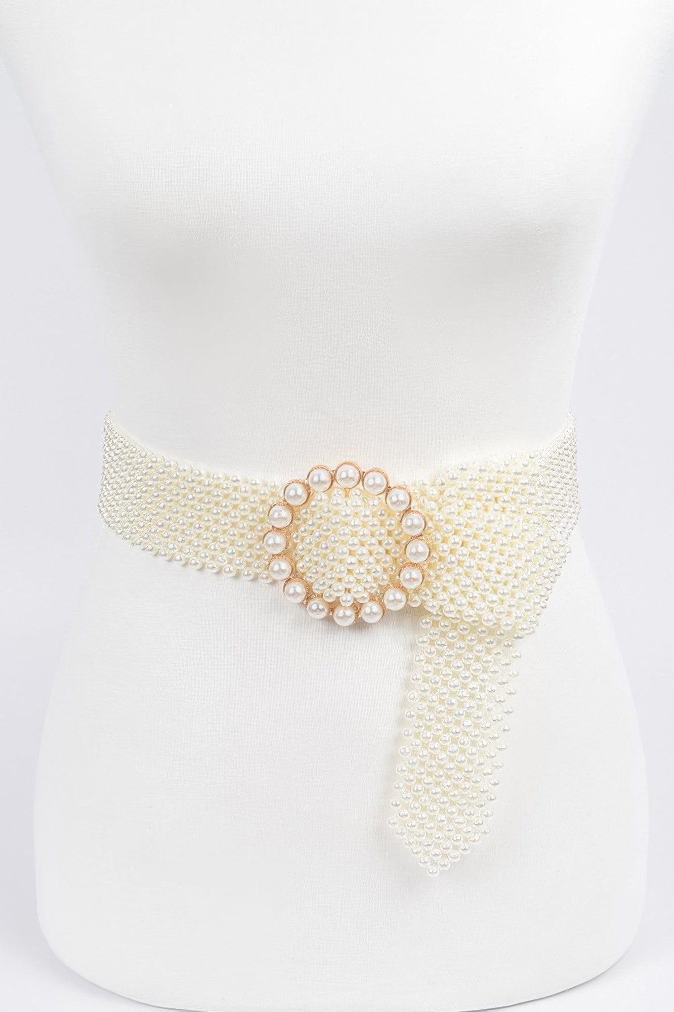 Classic Faux Pearl Beaded Belt