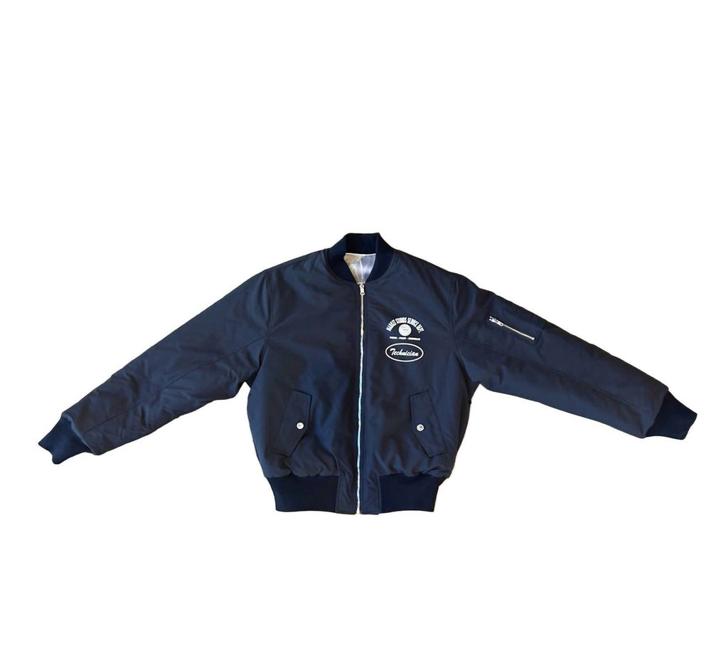 Men's Handyman Reversible Bomber Jacket In Pirate Black / Wood Camo