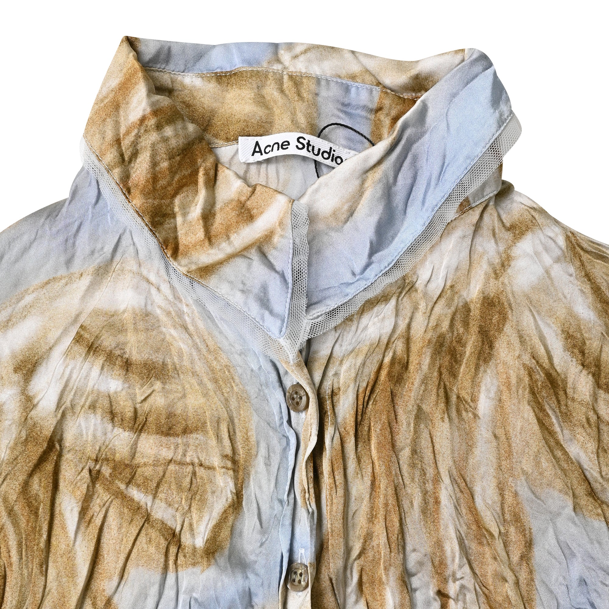 Acne Studios Printed Button-up Shirt In Multicolor Viscose