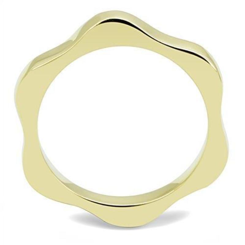 IP Gold(Ion Plating) Stainless Steel Ring with No Stone