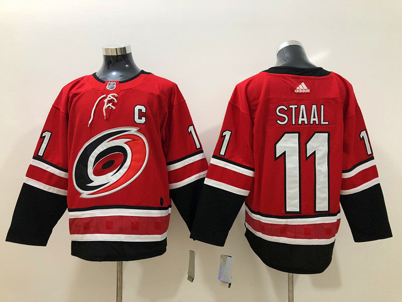 Men's Carolina Hurricanes Jordan Staal #11 Red Home Breakaway Player jersey