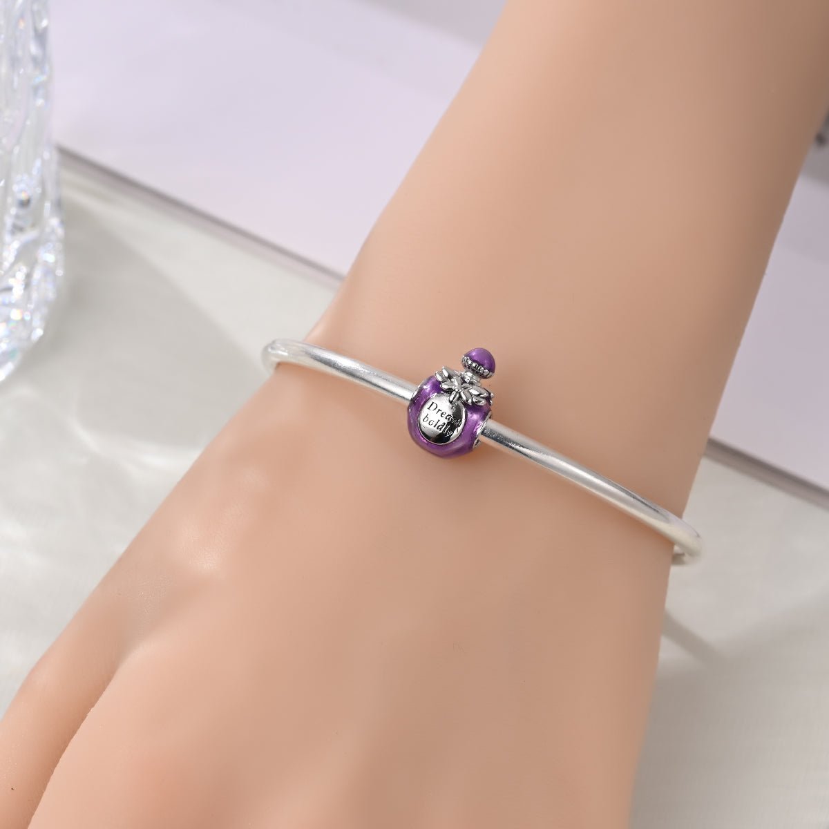 Dream Boldly Perfume Bottle Charm