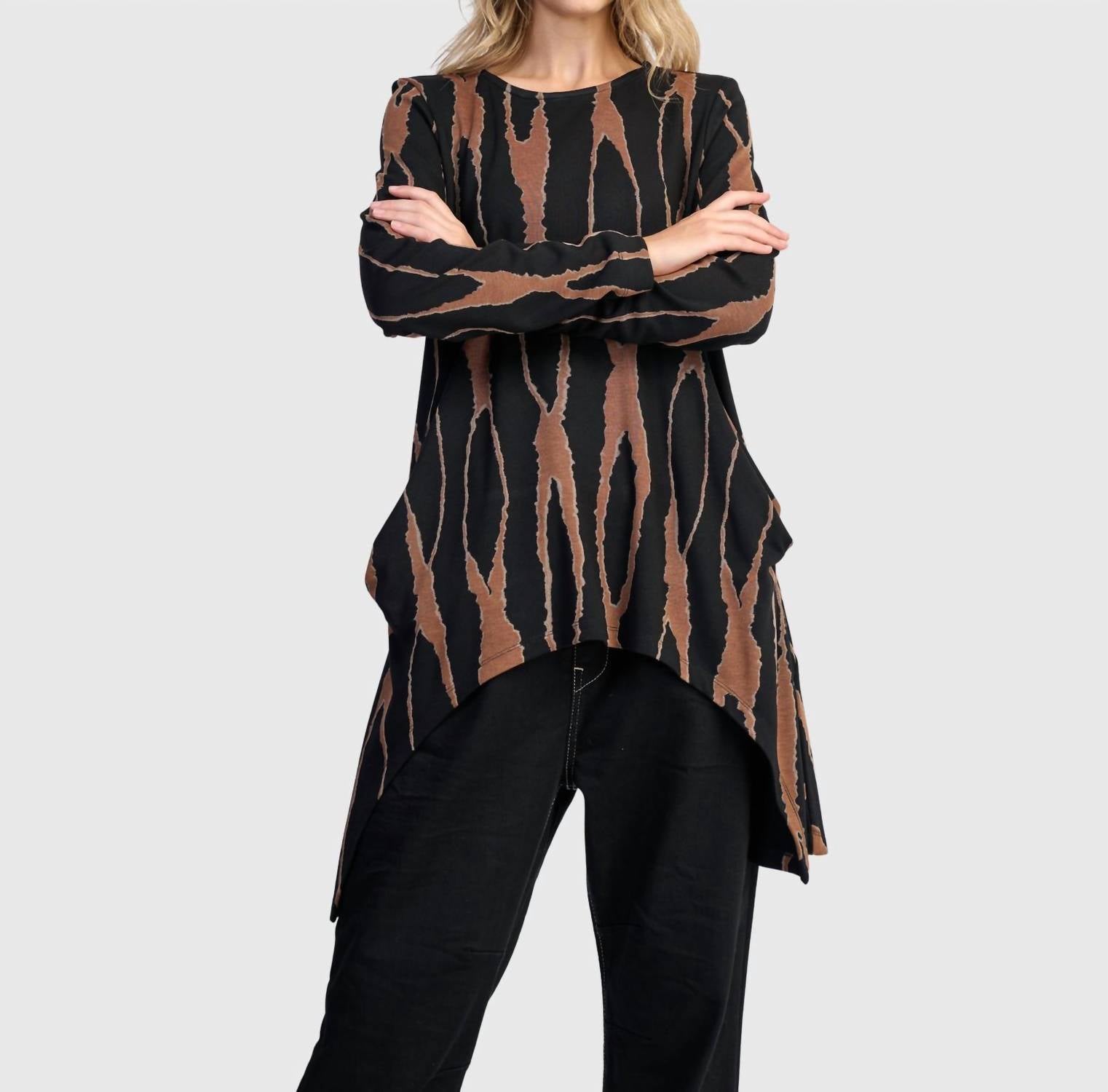 Lignette Pockets Top In Wood