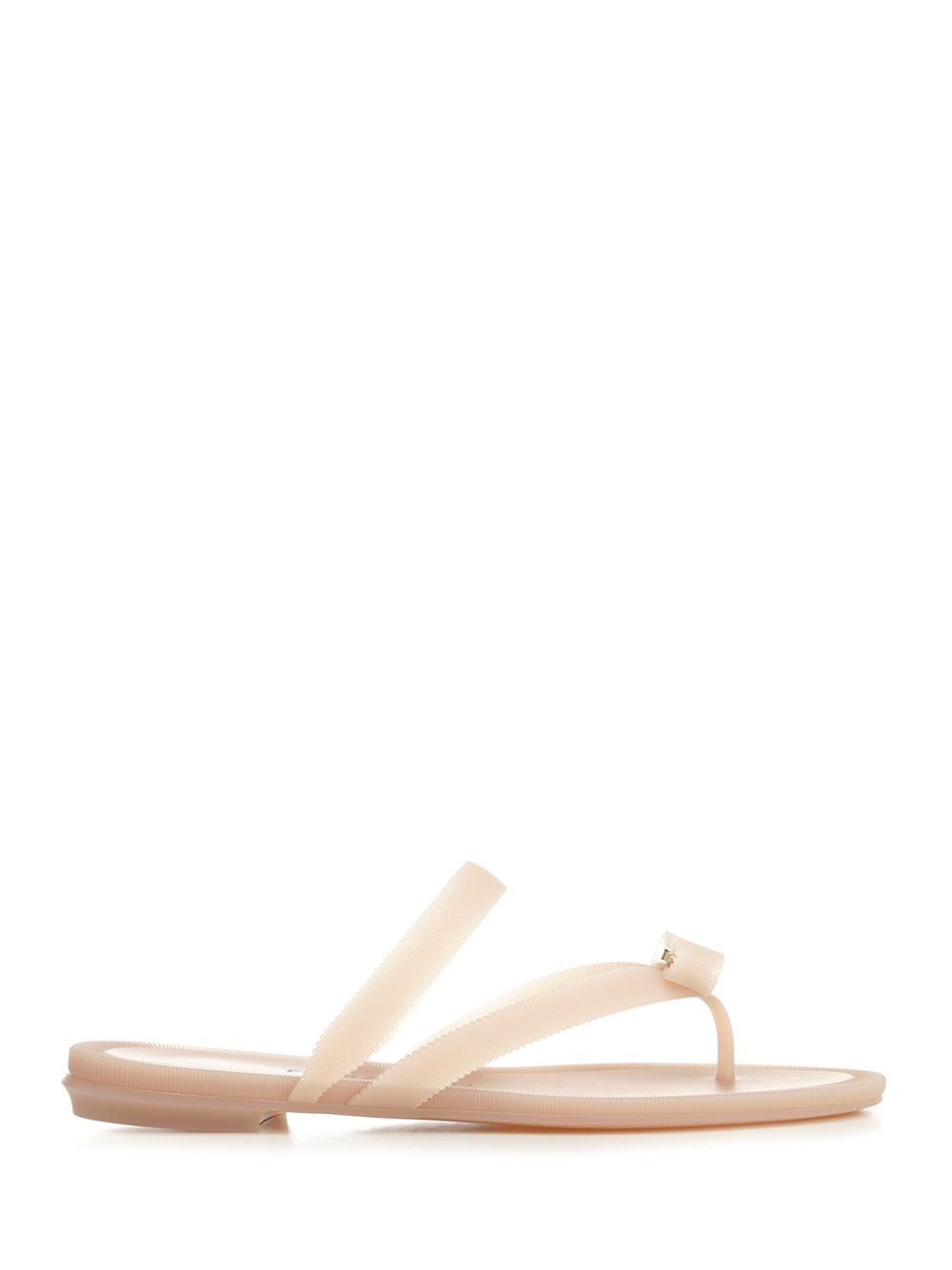 Ferragamo Women Vara Flip-Flops With Jelly Bow