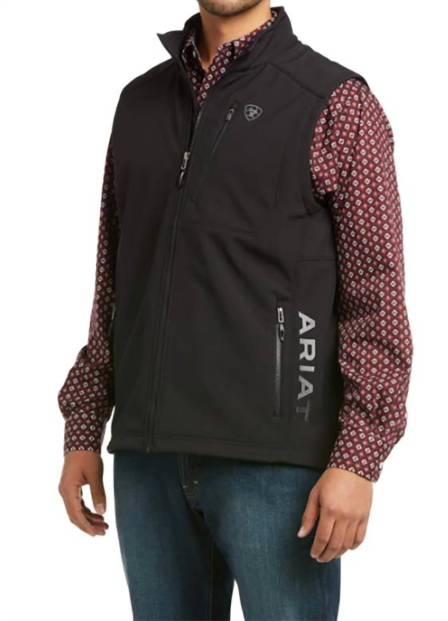 Men's Softshell Vest In Black