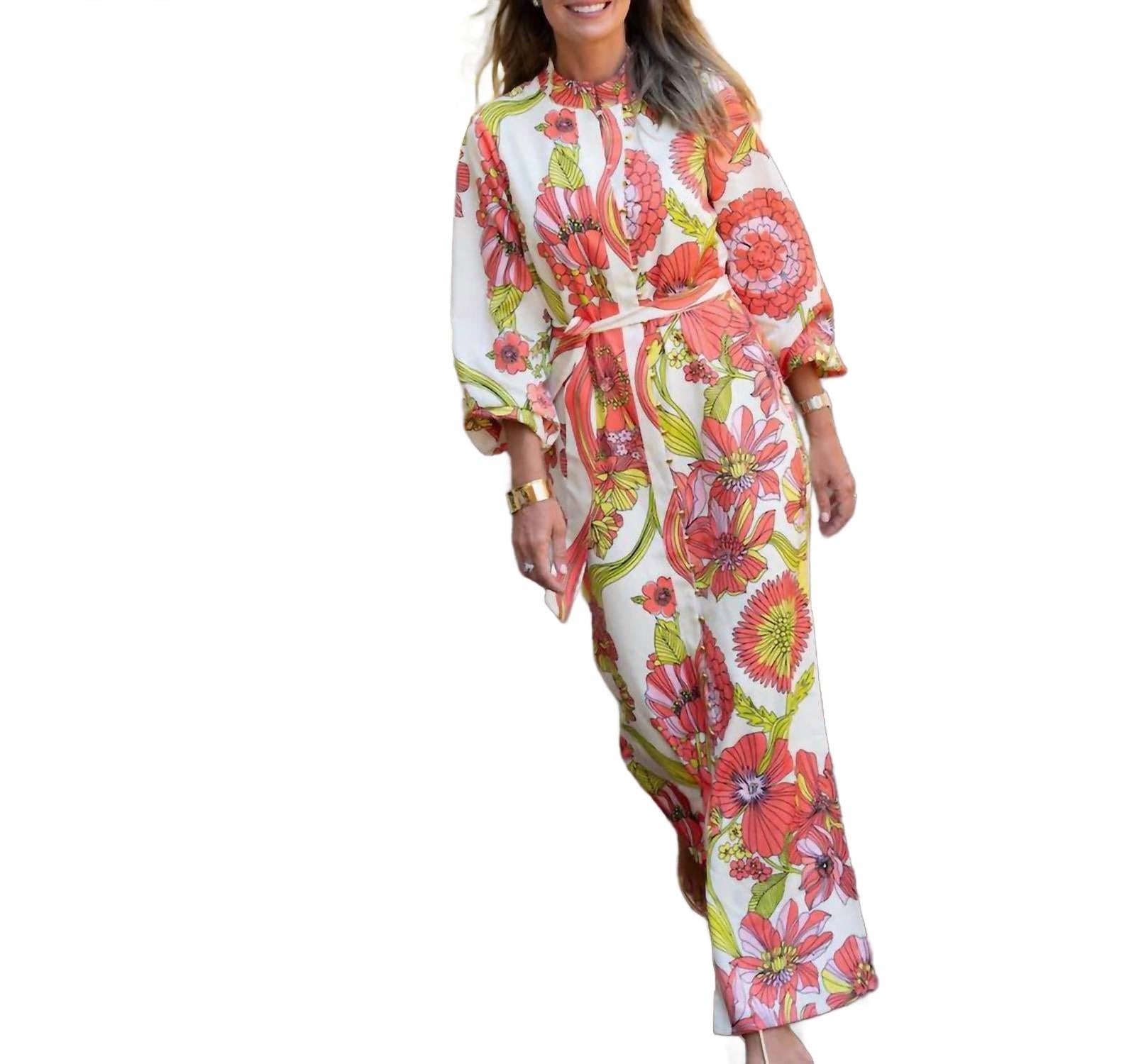 Aria Maxi Dress In Vintage Garden Floral