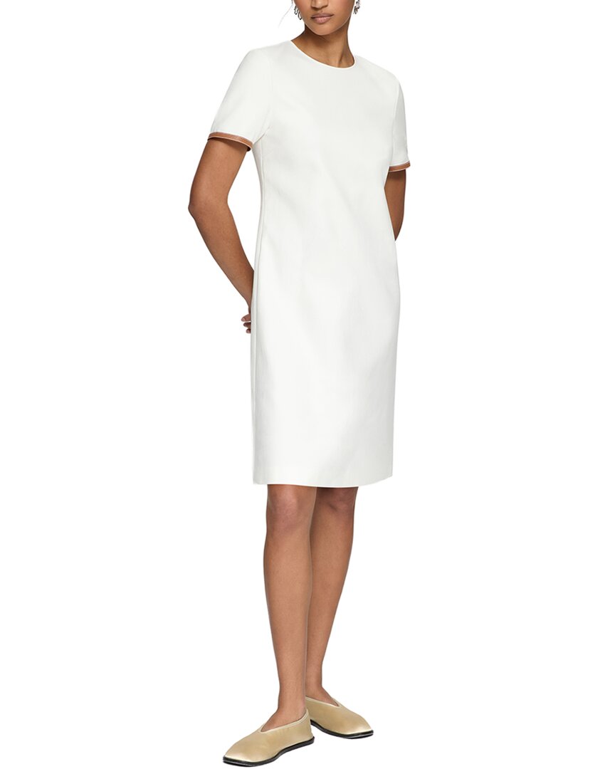 Lafayette 148 New York Short Sleeve A-Line Dress