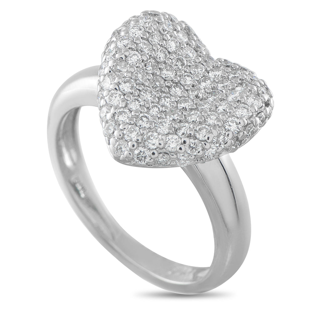 LB Exclusive Platinum 1.0ct Diamond Heart Ring MF30-041426