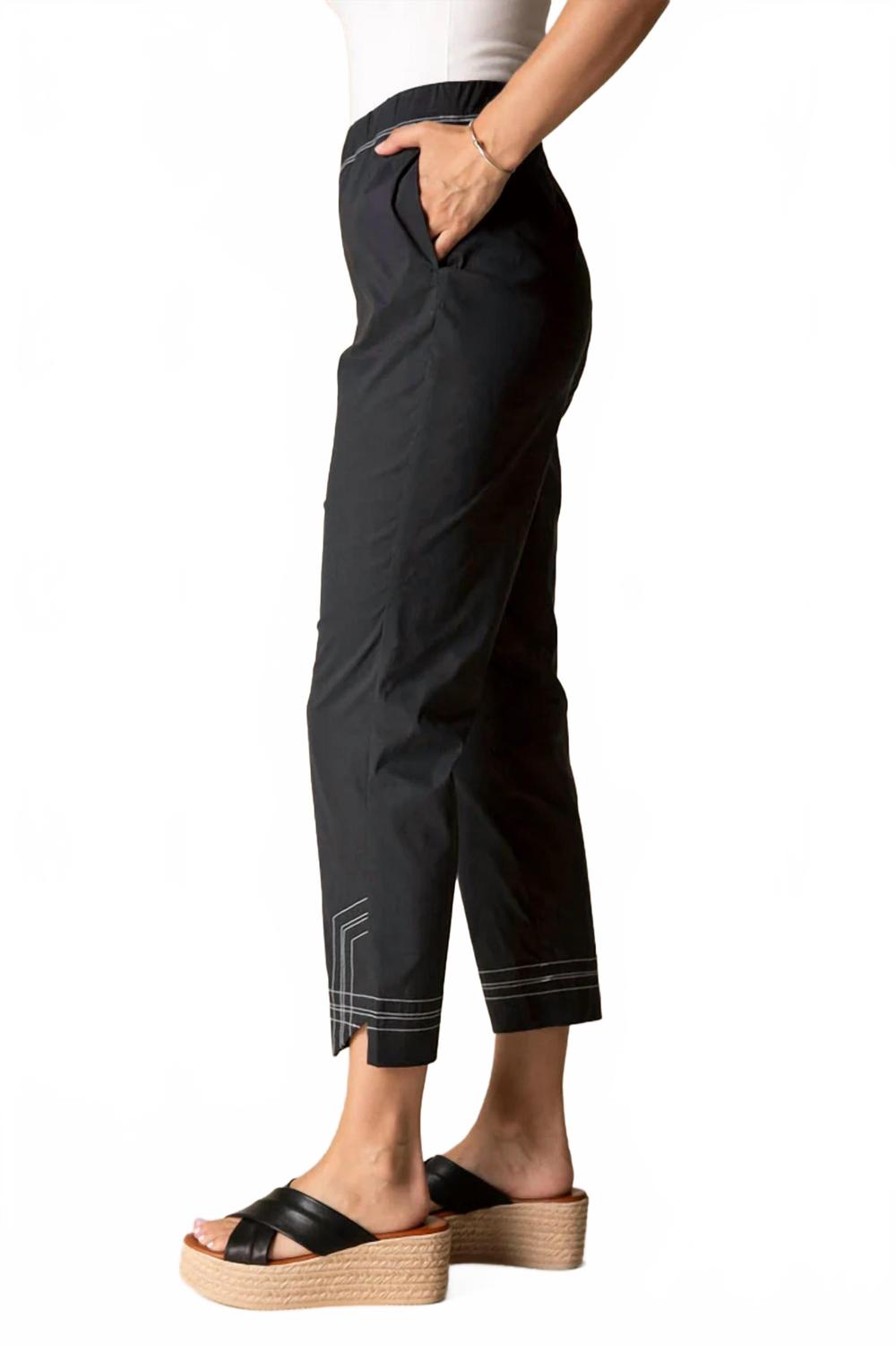 Cool Tech Easy Crop Pants In Black