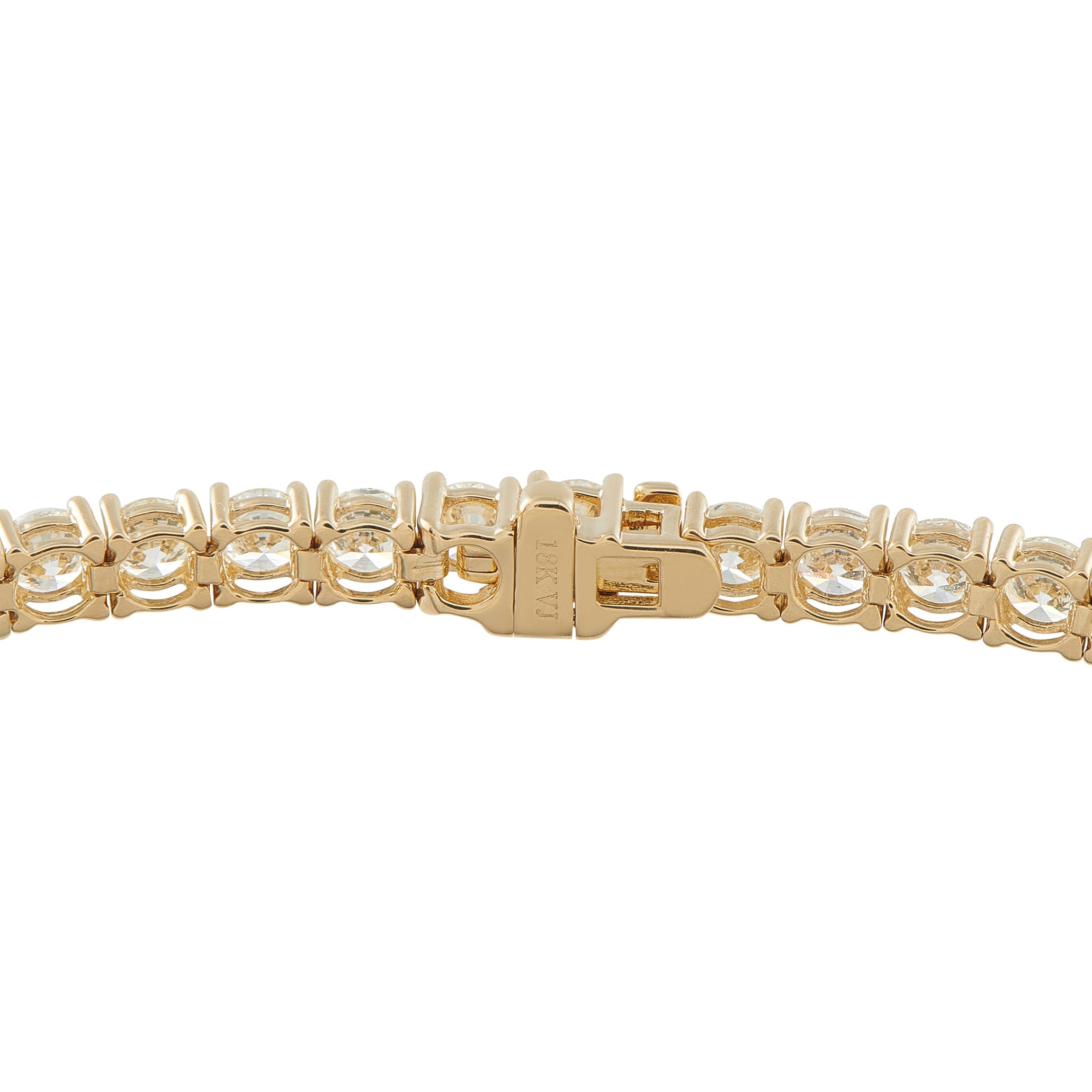 LB Exclusive 18K Yellow Gold 8.44ct Diamond Tennis Bracelet MF08-041526