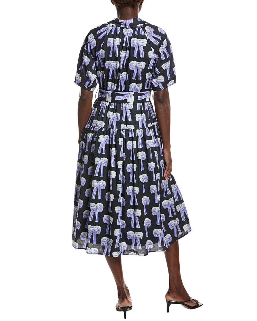 Gracia Bow 3D Print Shirtdress