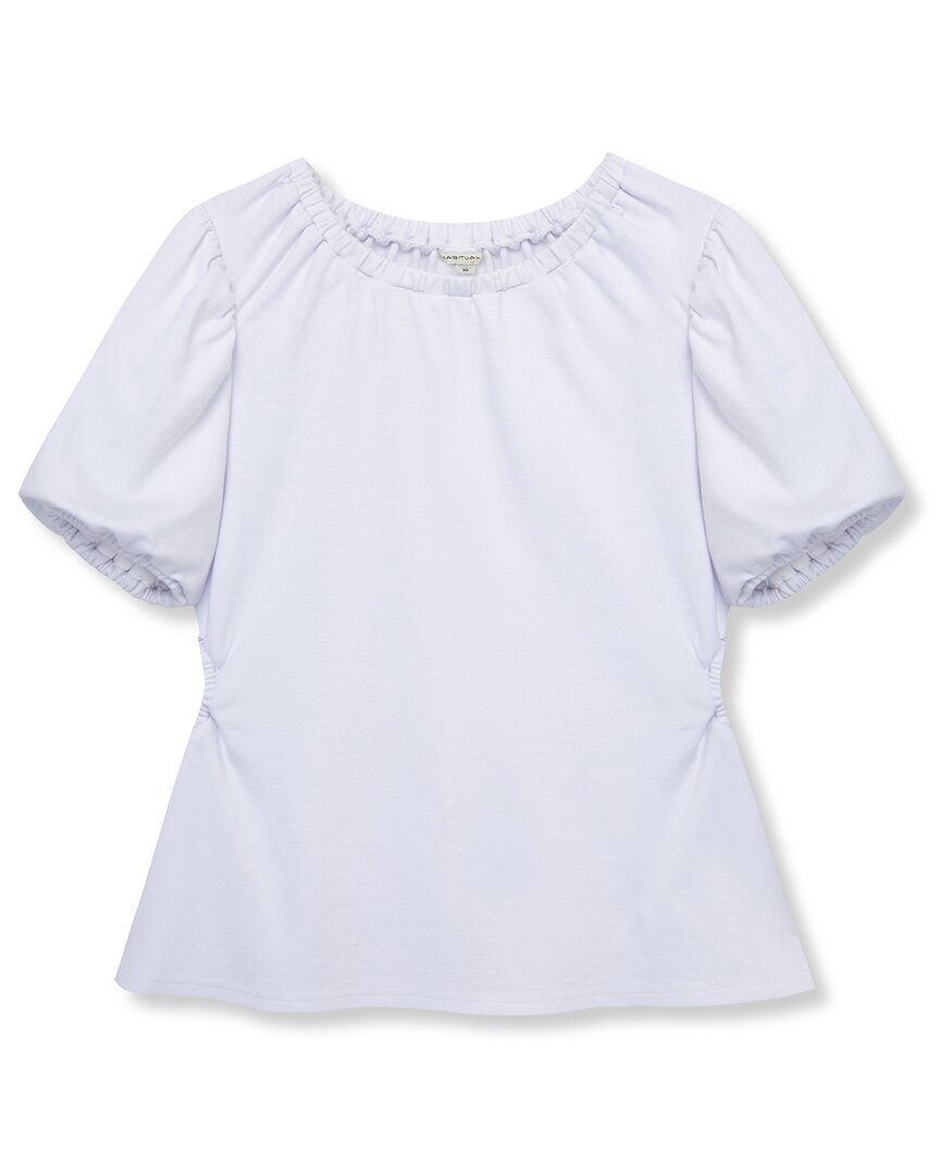 Habitual Puff Sleeve Cutout Top