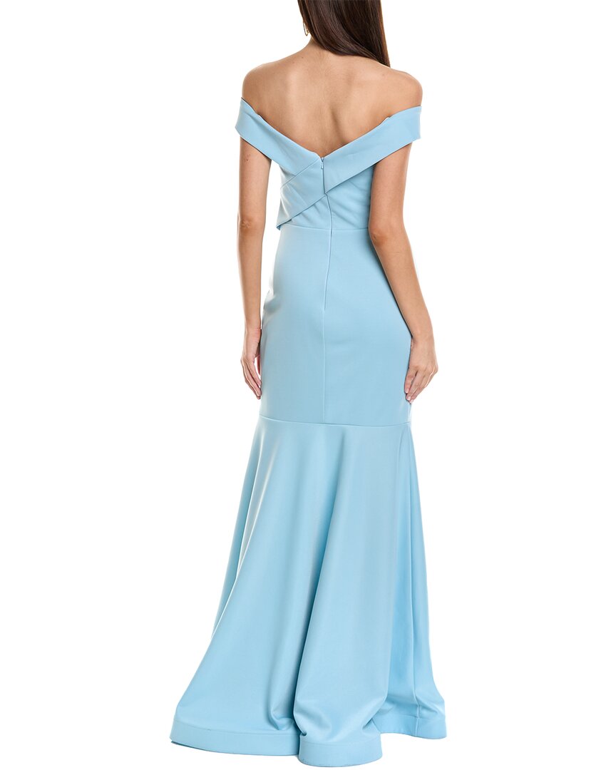 Rene Ruiz Off-The-Shoulder Mermaid Gown