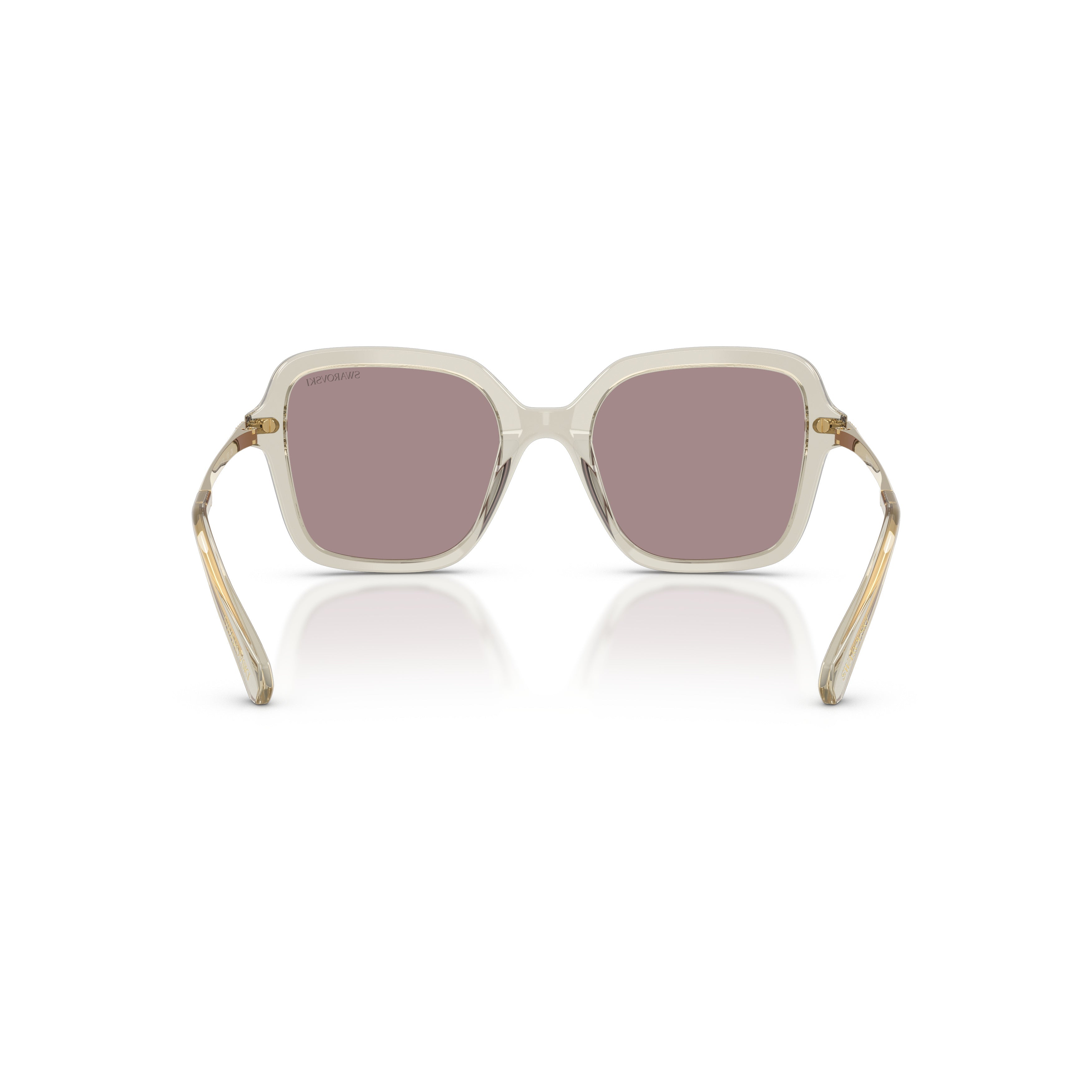 0Sk6040 Square Acetate Sunglasses with Translucent Beige Frame