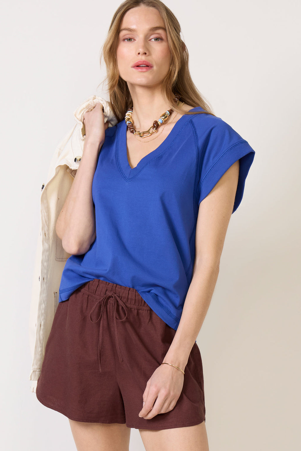 Women's Nora V Neck Muscle T-Shirt