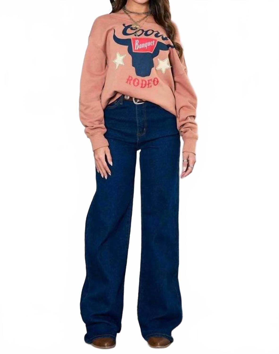 High-Rise Essential Wide Leg Jeans In Blue