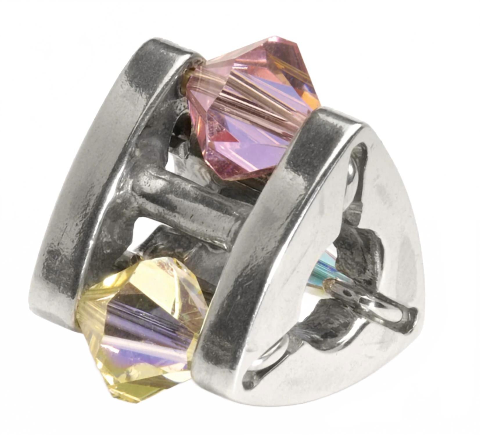 Women's Summer Jewel Big Bead Charm In Silver