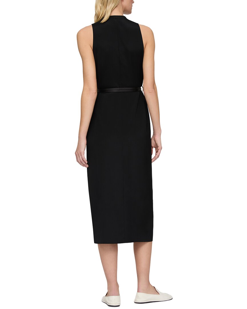 Lafayette 148 New York Petite V-Neck Sleeveless Silk-Blend Dress