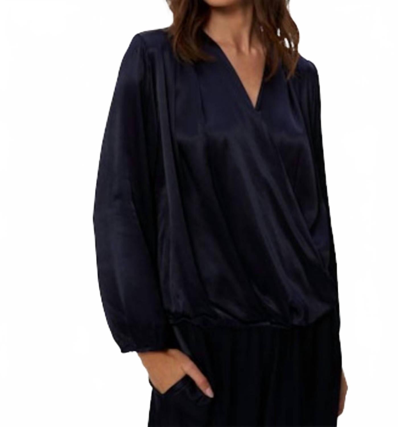 Vita Surplice Top In Navy