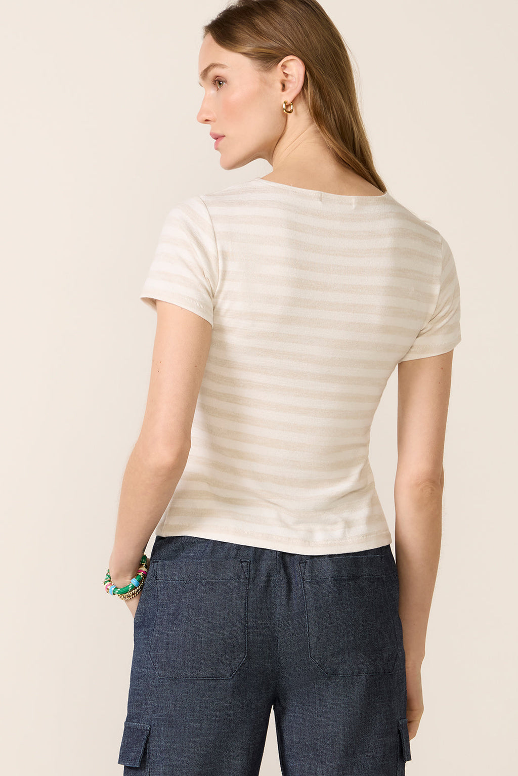 Women's The Knit Stripe Button T-Shirt
