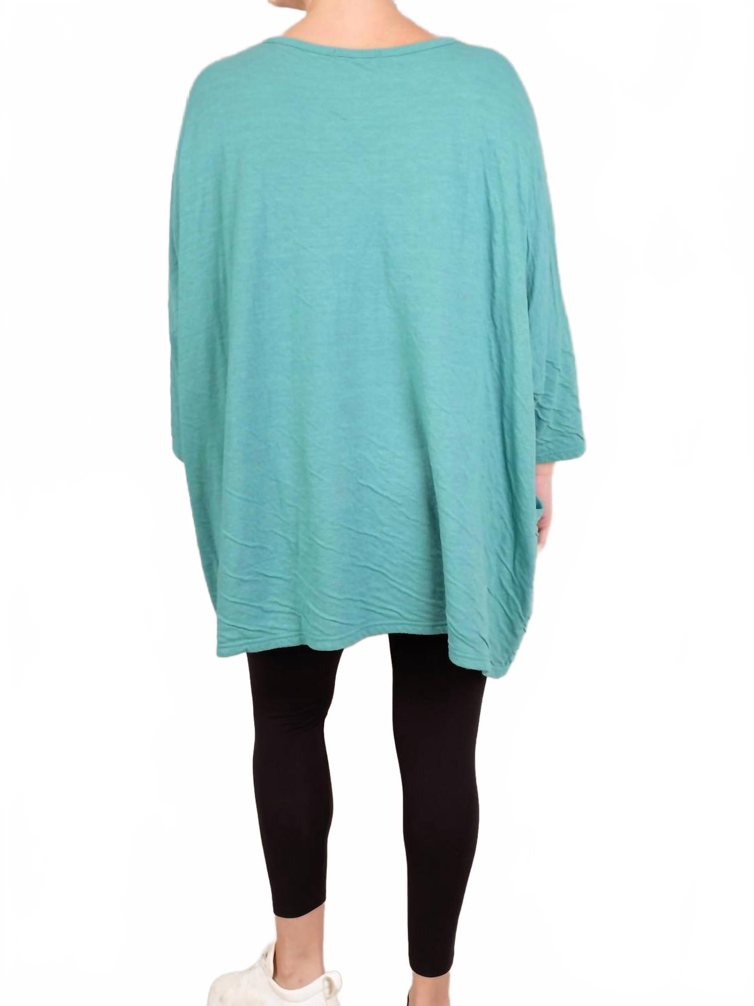 Long Sleeve Crew Pullover In Riviera