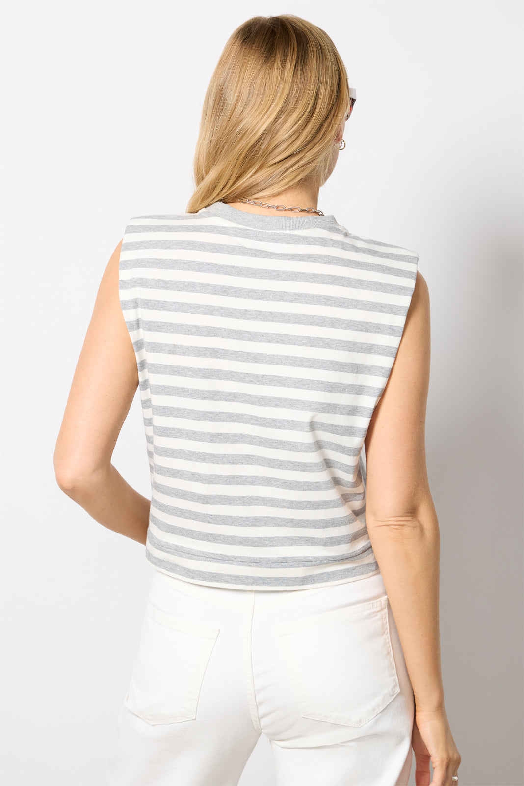 Women's Daphne Strong Shoulder Stripe Top