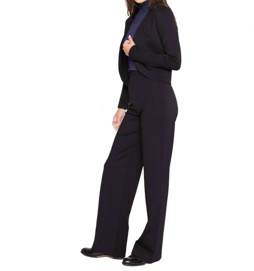 Ponte Knit Bolero Top In Black