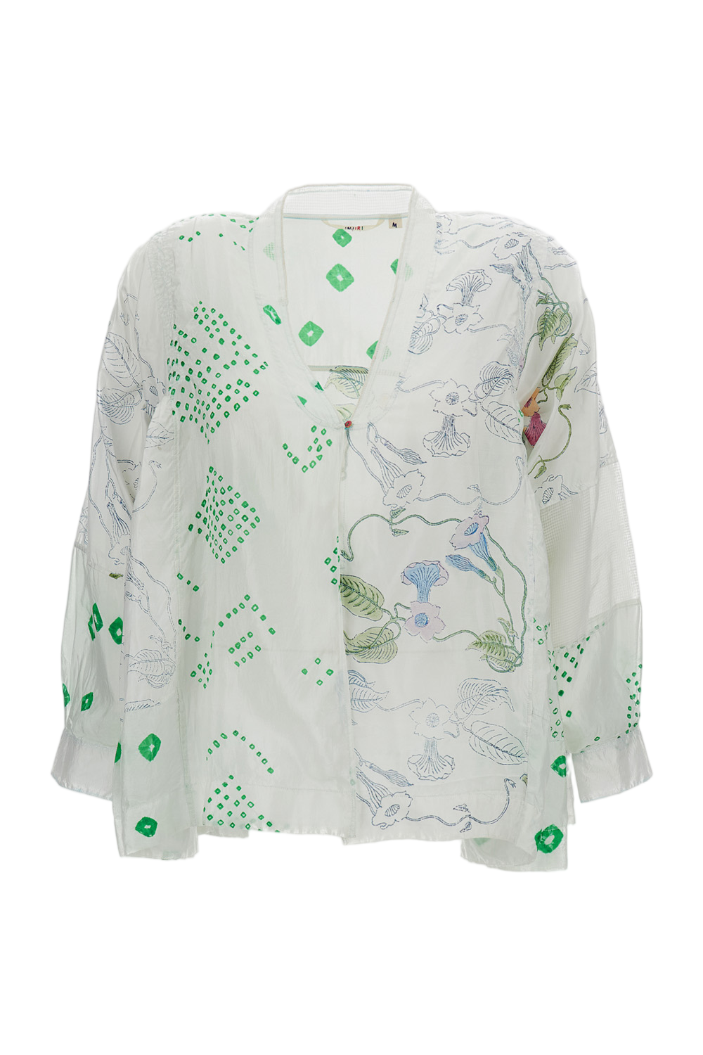 Embellished Off-White Kaftan With Georgette Cape