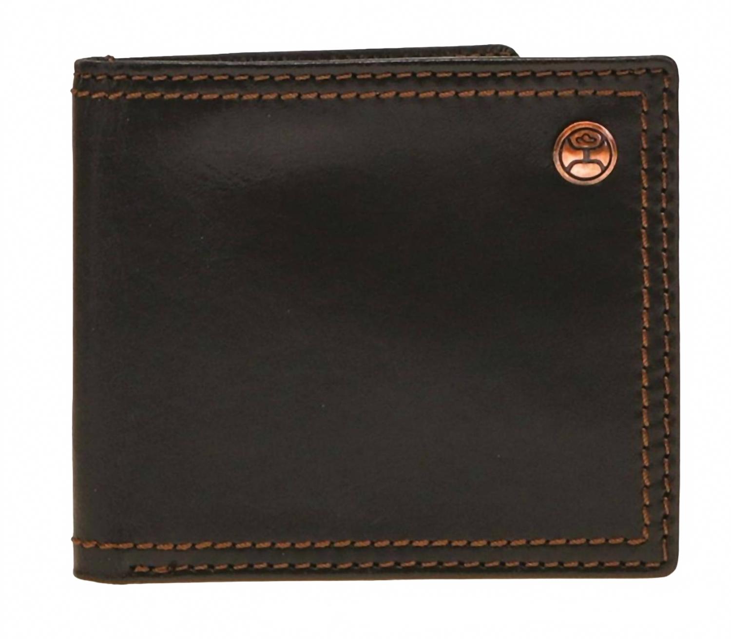 Leather Bifold Wallet In Black