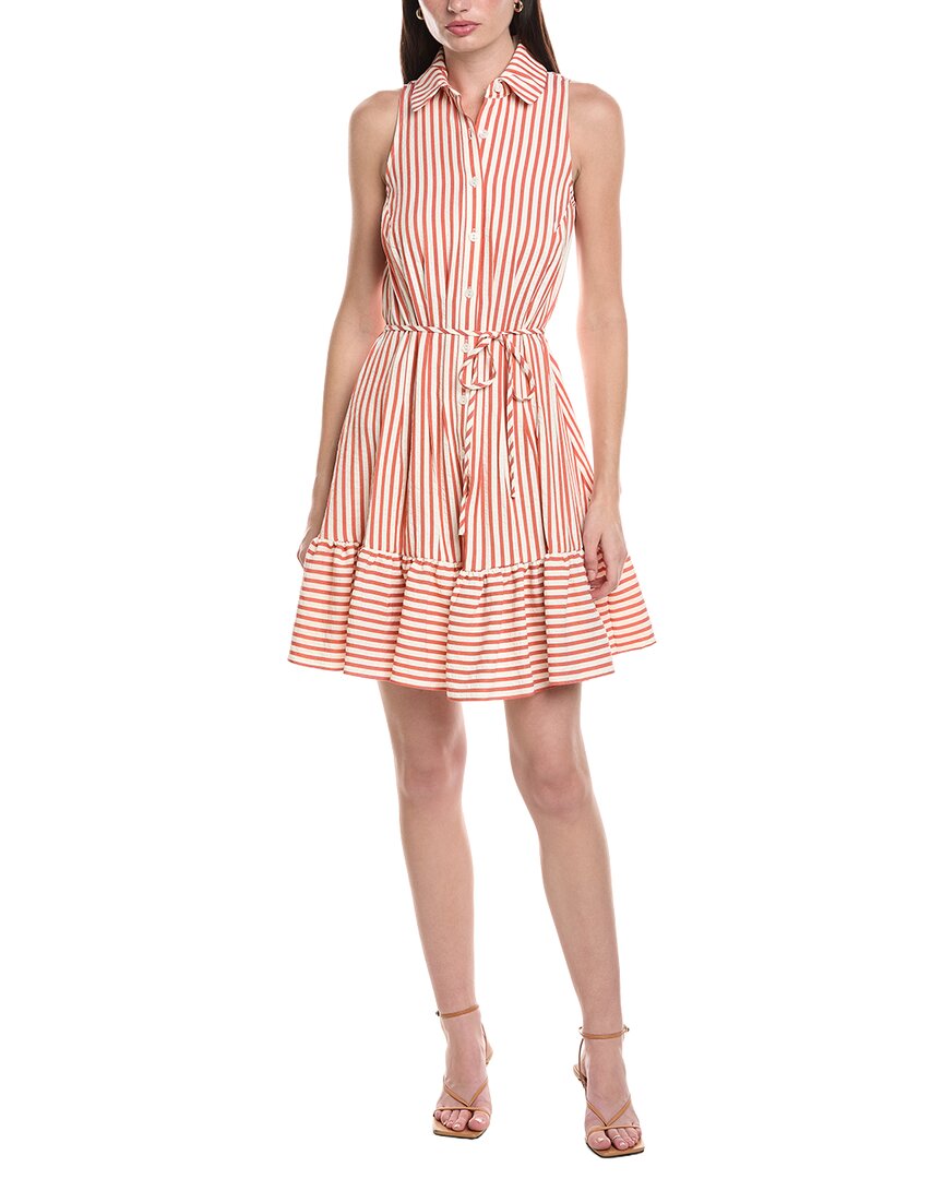 Maison Tara Seersucker Yarn Dye Stripe Shirtdress