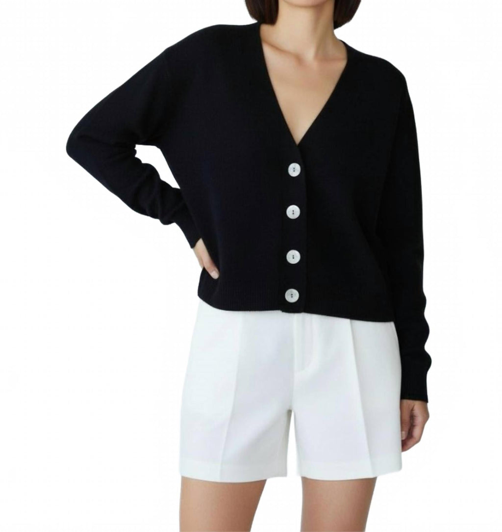 Alani Cashmere Cardigan In Black
