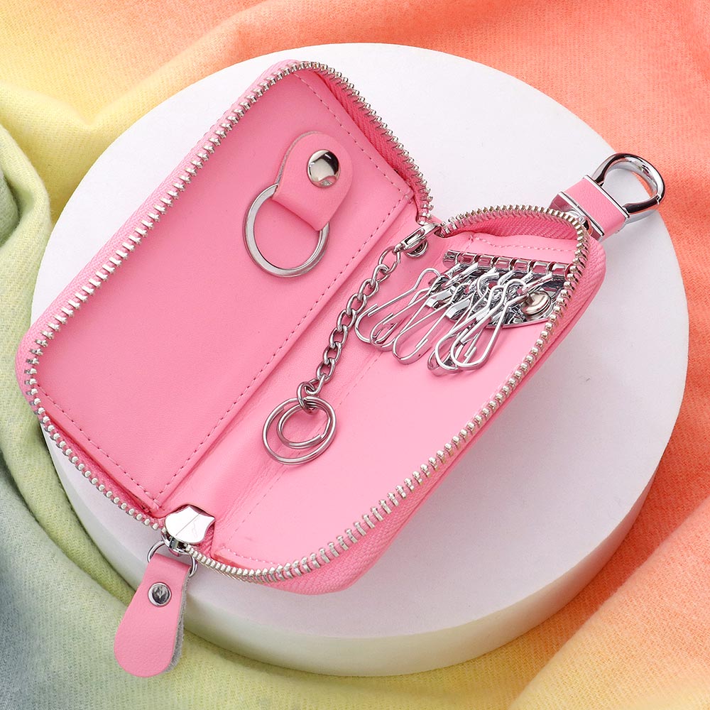 Bling Faux Leather Key Wallet