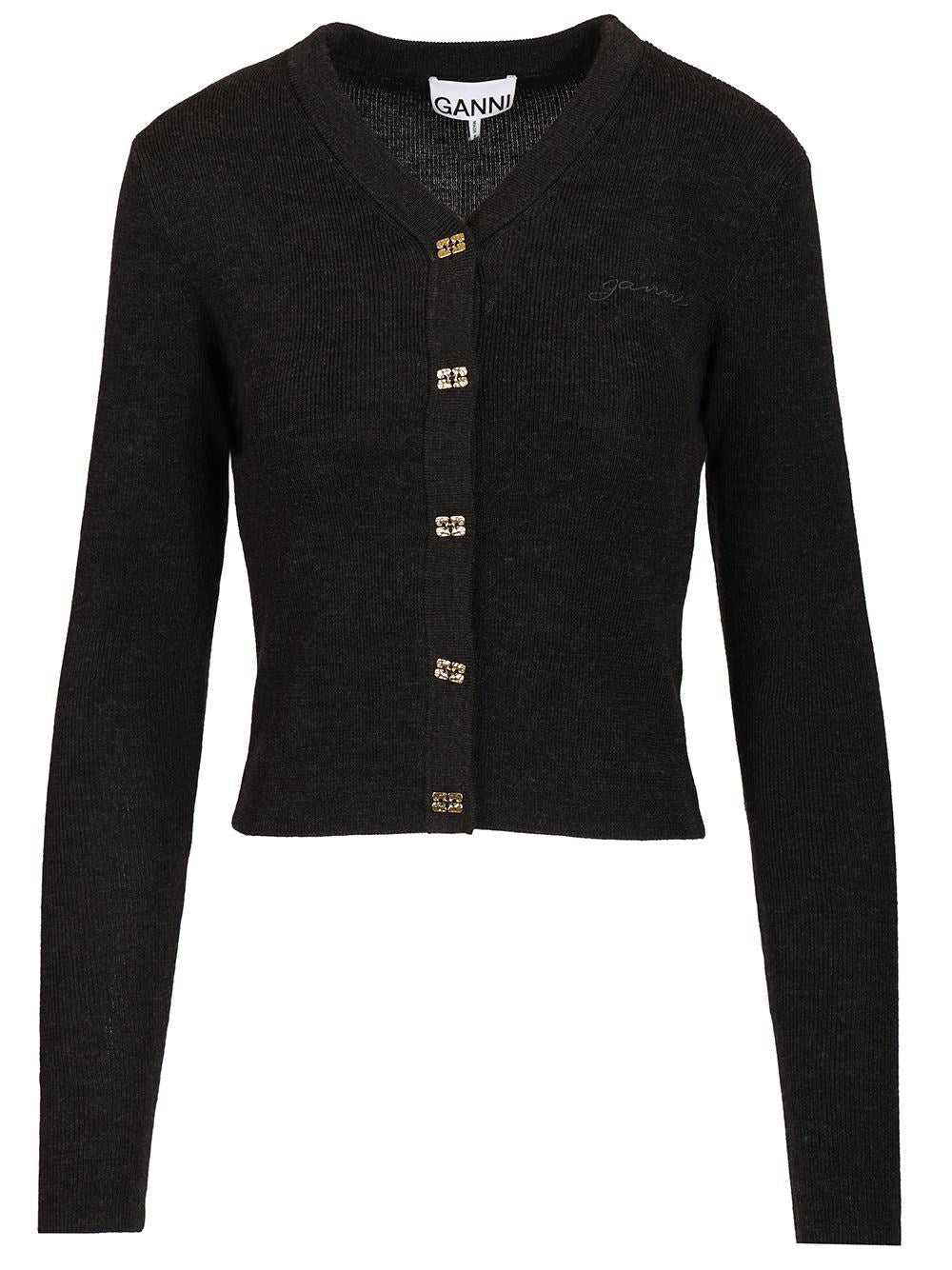 Ganni Women Mini Cardigan