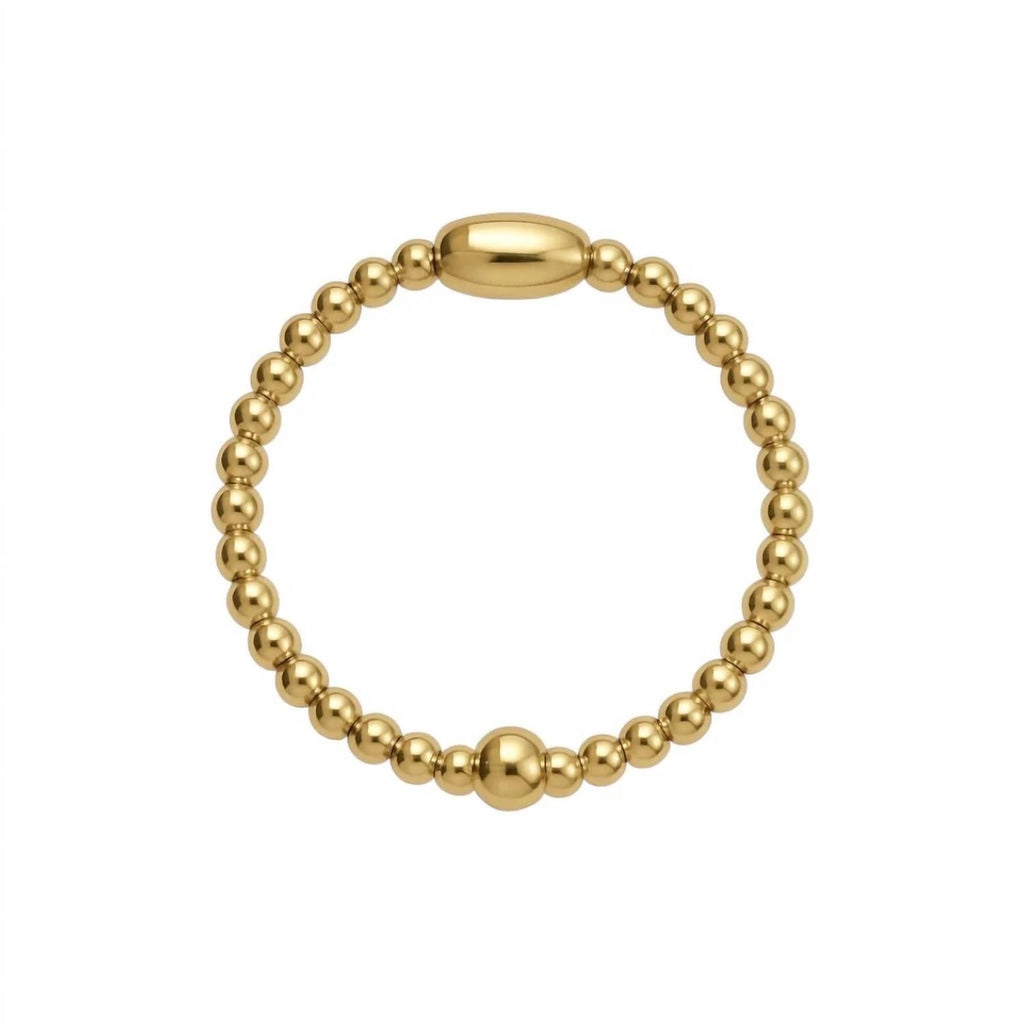 Women's Kelli Beaded Stretchy Ring In Gold