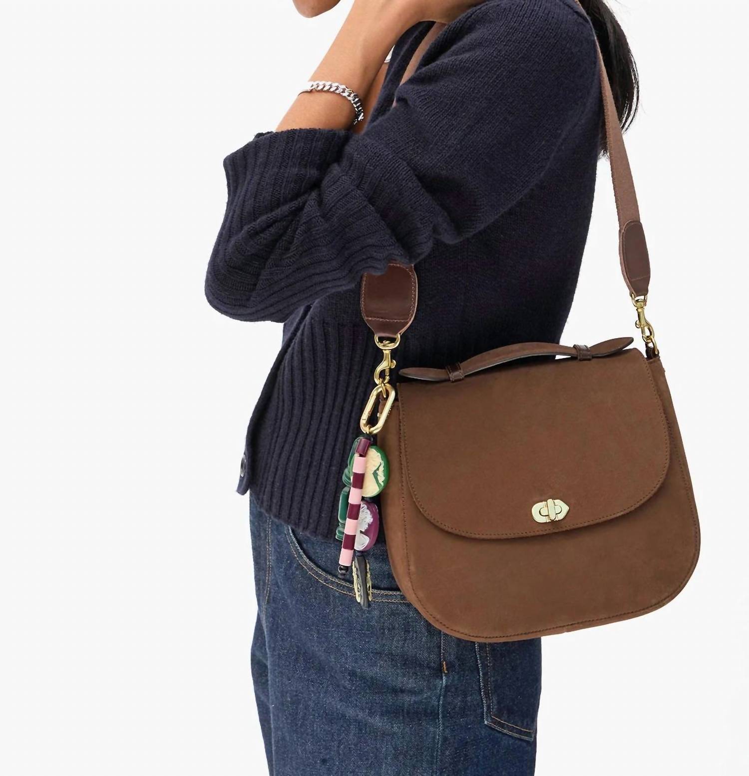 Women's Turnlock Louis With Top Handle Bag In Chocolate