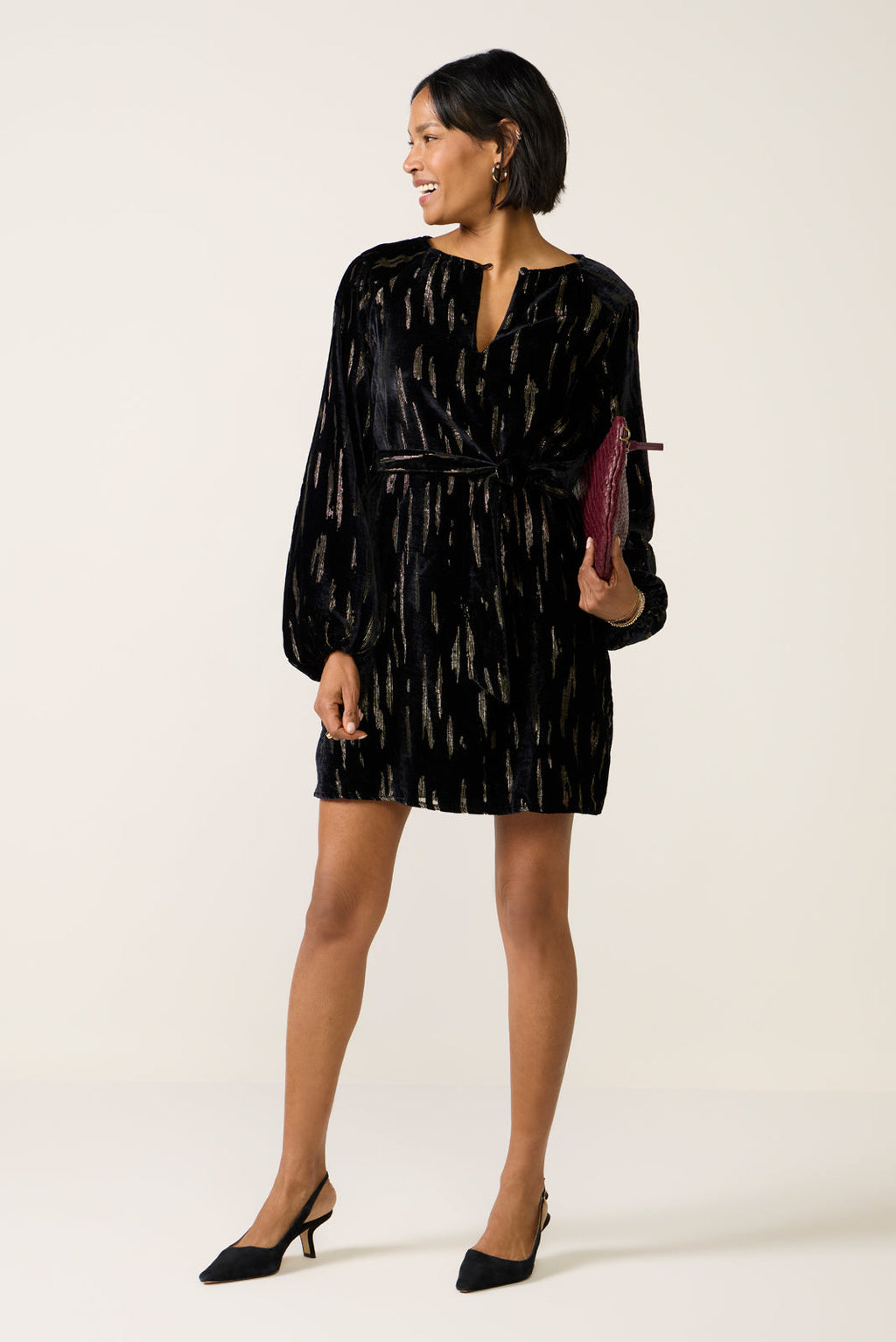 Women's Carina Velvet Shift Dress