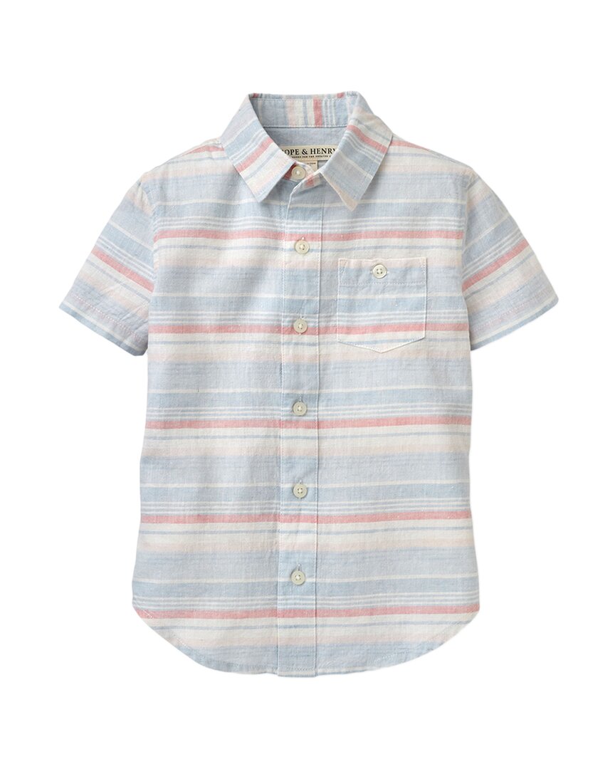 Hope & Henry Linen Short Sleeve Shirt