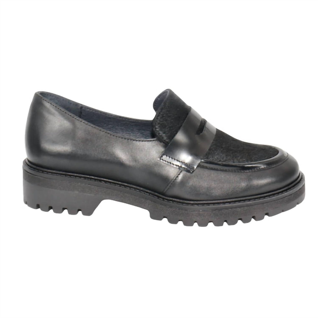 Women’S Captiva Smoking Loafers In Black Leather/pony