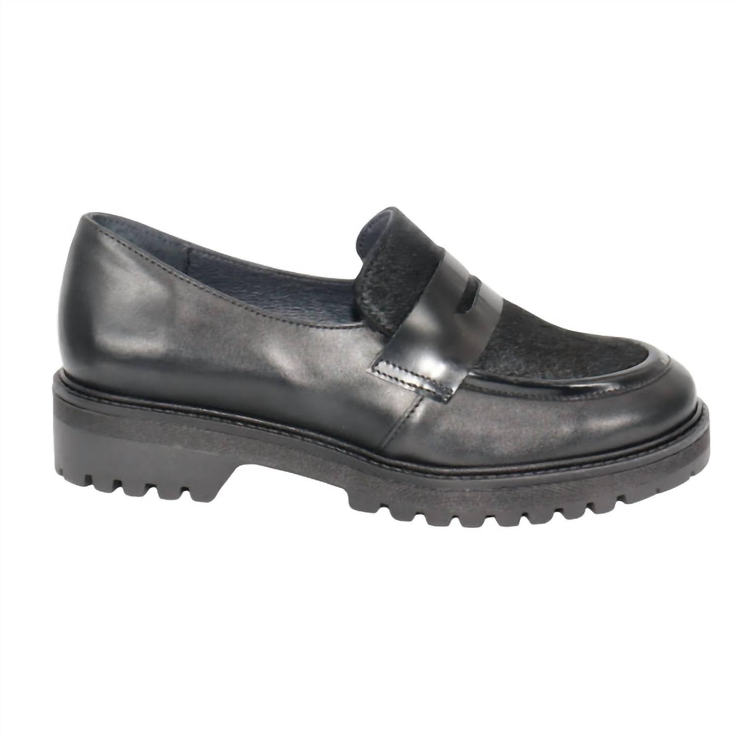 Women’S Captiva Smoking Loafers In Black Leather/pony